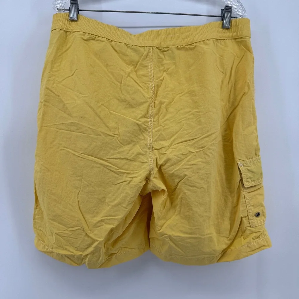Polo Ralph Lauren Swim Trunks Men L Yellow Cargo Pocket Mesh Lined Nylon